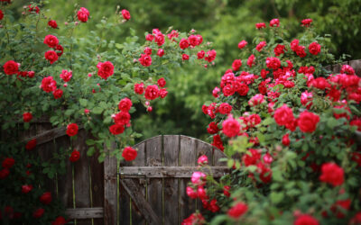 Rose bushes and Birds of Paradise, for “El árbol de la vida” (“The Tree of Life”)